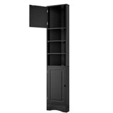 Multi Functional Corner Cabinet With Adjustable Shelves And 2 Doors