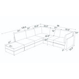Modern Reversible Modular Sectional