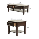 Table Set With Drawers And Open Shelf Storage