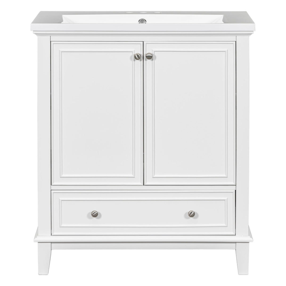 Modern Bathroom Vanity With Sink Combo, Multi Functional Cabinet With Doors And Drawer