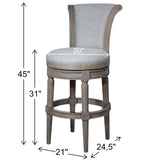 Swivel Barstool With High-Back