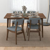 Carlos - Dining Table And 4 Side Chairs - Oak / Dark Gray