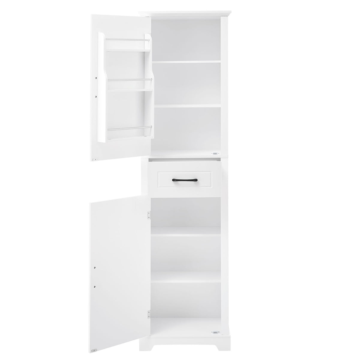 Tall Freestanding Bathroom Storage Cabinet With 2 Doors And Adjustable Shelves
