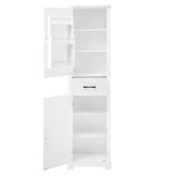 Tall Freestanding Bathroom Storage Cabinet With 2 Doors And Adjustable Shelves