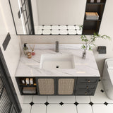 Bianco Carrara Venato Marble Vanity Top With Pre Drilled Faucet Hole And Undermount Sink