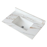 Vanity Top With Undermount Sink And Backsplash, Sintered Stone