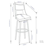 Dallyn - Swivel Bar Stool (Set of 2) - Cream