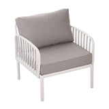 Outdoor Patio Club Chair, Waterproof Thick Cushion Deep Seating
