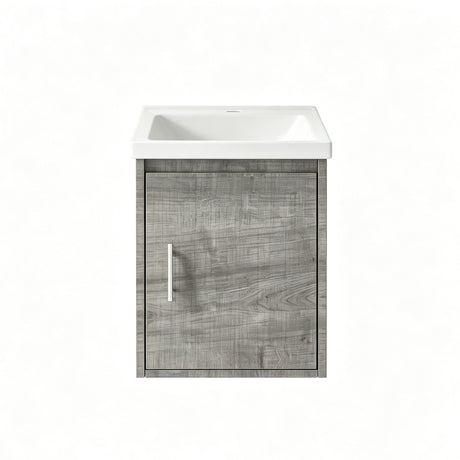 Floating Bathroom Vanity Combo, Wall Mounted Cabinet With Sink & Soft Close Doors For Small Bathrooms