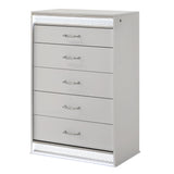 Glam - 5 Drawer Chest With LED Lighting - White