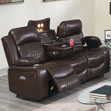 Power Motion Living Room Set With USB Port, Adjustable Headrest, Cup Holder