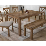 Dining Set With Table, Bench And 4 Chairs - Oak