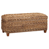 Laughton Hand-Woven Banana Leaf Storage Bench Amber - 500215