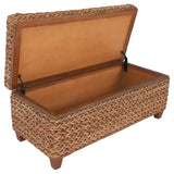 Laughton Hand-Woven Banana Leaf Storage Bench Amber - 500215