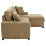 Pastrana Upholstered Sleeper Sectional Sofa RAF Chaise Camel - 500348