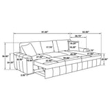 Pastrana Upholstered Sleeper Sectional Sofa RAF Chaise Camel - 500348