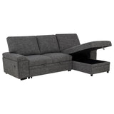 Demko Sleeper Sectional Sofa with Speaker and Storage Chaise Granite - 500355