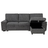 Demko Sleeper Sectional Sofa with Speaker and Storage Chaise Granite - 500355