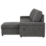 Demko Sleeper Sectional Sofa with Speaker and Storage Chaise Granite - 500355