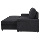 Demko Sleeper Sectional Sofa with Speaker and Storage Chaise Black - 500357