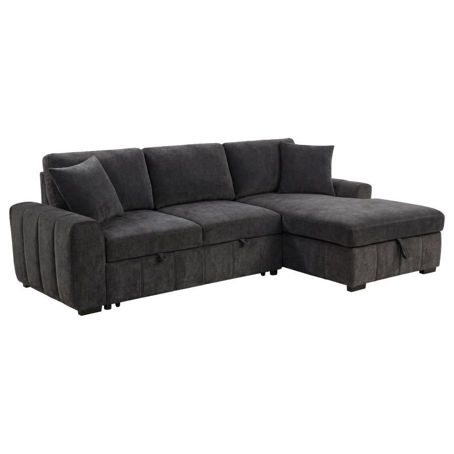 Pastrana Upholstered Sleeper Sectional Sofa RAF Chaise Grey - 500359