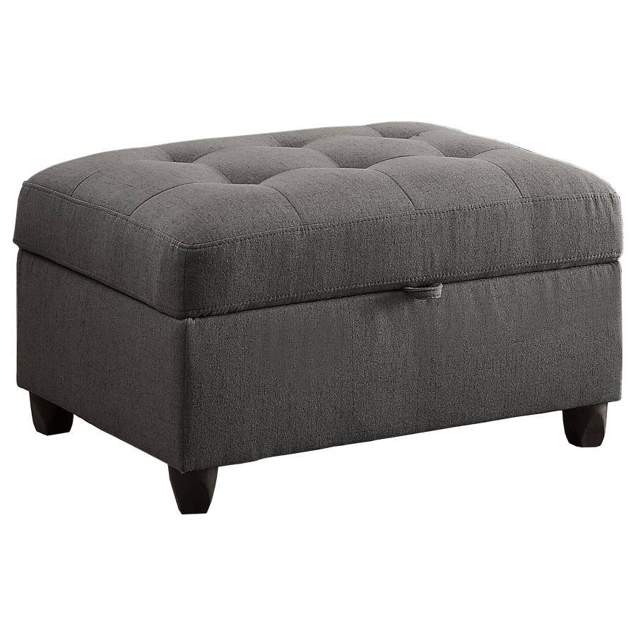 Stonenesse Sectional Sofa with Storage Ottoman Set Grey - 500413-S2