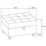 Stonenesse Sectional Sofa with Storage Ottoman Set Grey - 500413-S2