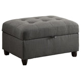 Stonenesse Rectangular Upholstered Storage Ottoman Grey - 500414