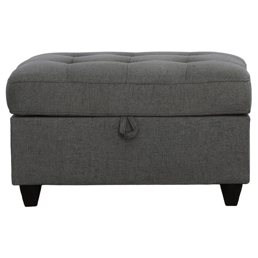 Stonenesse Rectangular Upholstered Storage Ottoman Grey - 500414