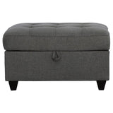 Stonenesse Rectangular Upholstered Storage Ottoman Grey - 500414