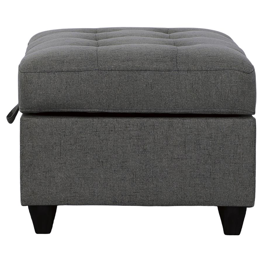 Stonenesse Rectangular Upholstered Storage Ottoman Grey - 500414