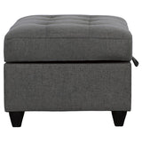 Stonenesse Rectangular Upholstered Storage Ottoman Grey - 500414