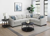 Ashford Chenille Upholstered Sleeper Sectional Sofa Greige - 500818