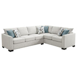 Ashford Chenille Upholstered Sleeper Sectional Sofa Greige - 500818