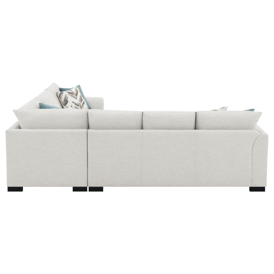 Ashford Chenille Upholstered Sleeper Sectional Sofa Greige - 500818