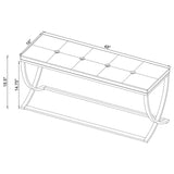 Walton Leatherette Upholstered Tufted Accent Bench White - 501157