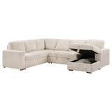 Devonshire Sleeper Sectional Sofa Storage Chaise Camel - 501205