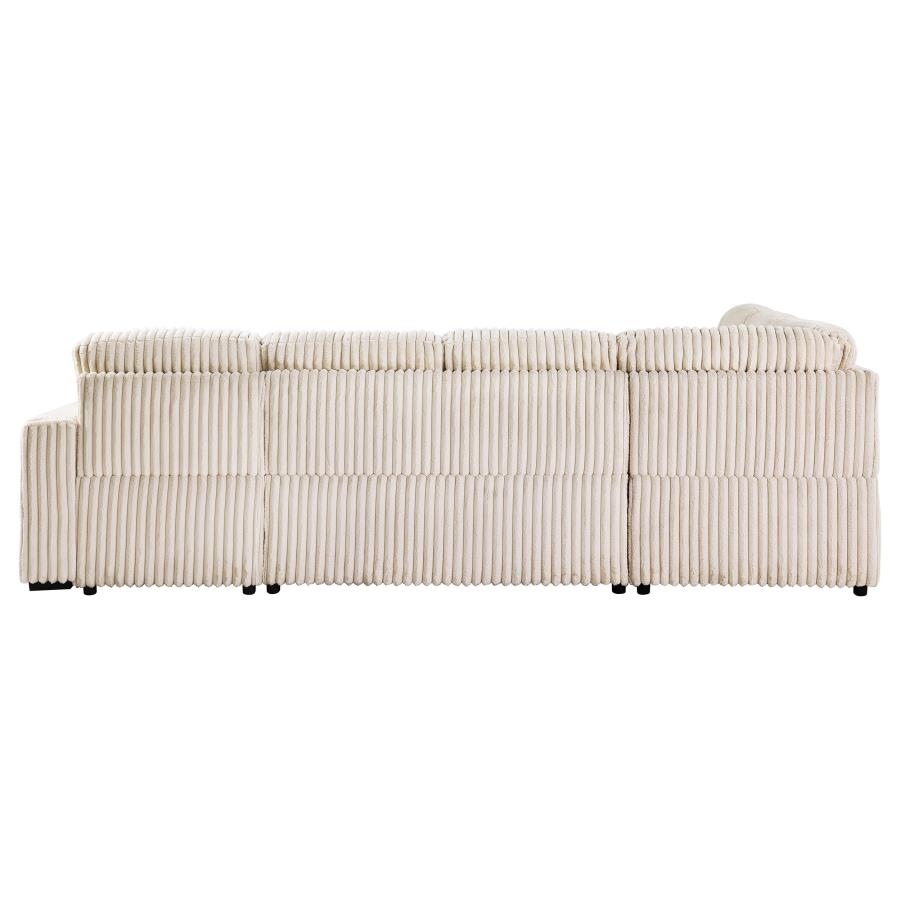 Devonshire Sleeper Sectional Sofa Storage Chaise Camel - 501205