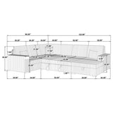 Devonshire Sleeper Sectional Sofa Storage Chaise Camel - 501205