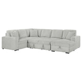 Devonshire Sleeper Sectional Sofa Storage Chaise Grey - 501208