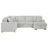 Devonshire Sleeper Sectional Sofa Storage Chaise Grey - 501208