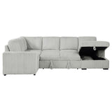 Devonshire Sleeper Sectional Sofa Storage Chaise Grey - 501208