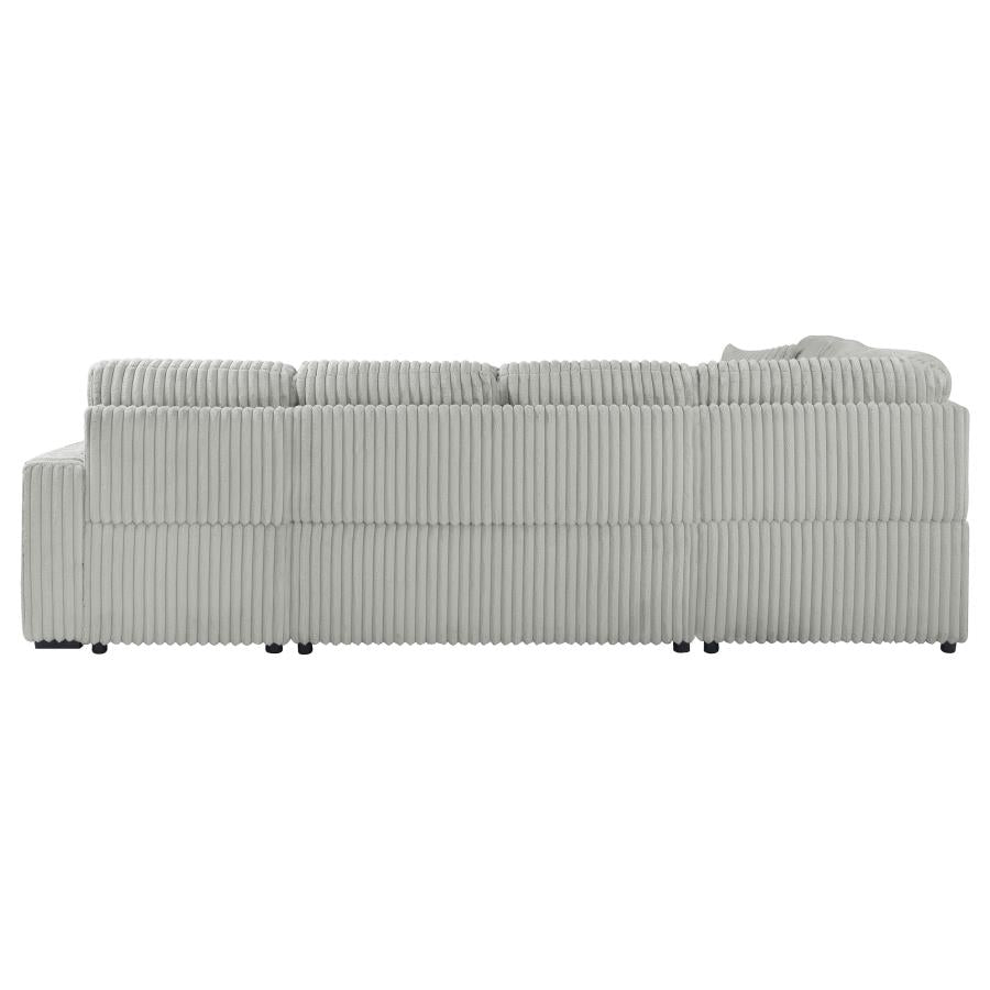 Devonshire Sleeper Sectional Sofa Storage Chaise Grey - 501208