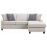Mcloughlin Upholstered Sloped Arm Sectional Sofa Platinum - 501840