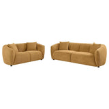 Aleisha 2-piece Chenille Upholstered Sofa Set Mustard Yellow - 503061-S2