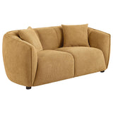 Aleisha 2-piece Chenille Upholstered Sofa Set Mustard Yellow - 503061-S2
