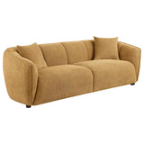 Aleisha 3-piece Chenille Upholstered Sofa Set Mustard Yellow - 503061-S3