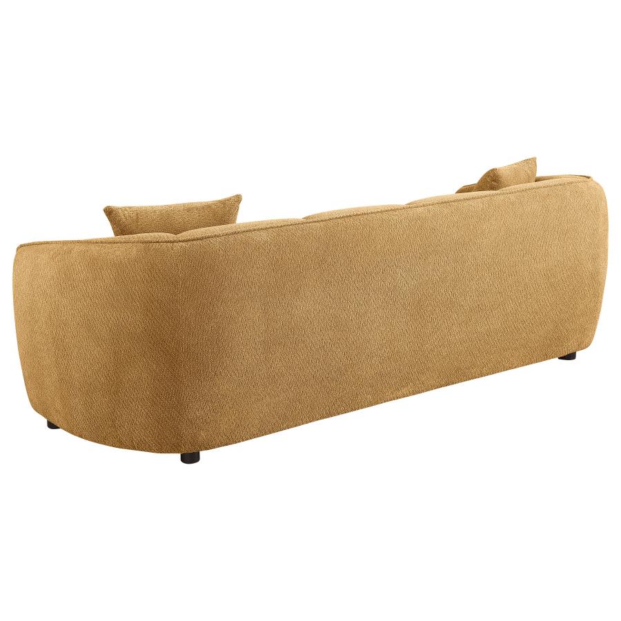 Aleisha 3-piece Chenille Upholstered Sofa Set Mustard Yellow - 503061-S3
