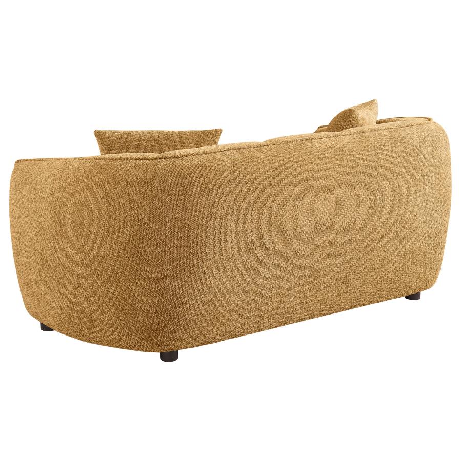 Aleisha 3-piece Chenille Upholstered Sofa Set Mustard Yellow - 503061-S3