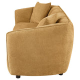 Aleisha Chenille Upholstered Sofa Mustard Yellow - 503061